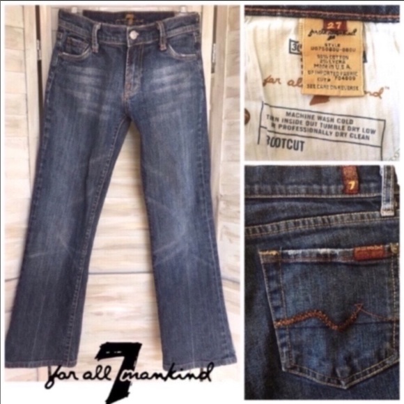 7 For All Mankind Denim - 7 FOR ALL MANKIND Bootcut Jeans rhinestone pocket